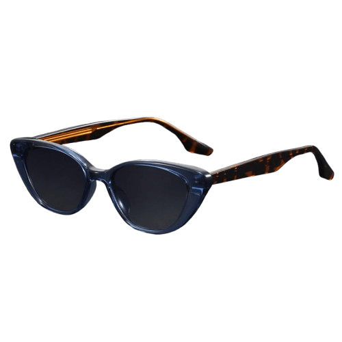 Damen Sonnenbrille Cat-Eye | Retro Brille mit Schildpatt-Bügeln blau [ Herrenkollektion - Sonnenbrille - Freizeitbrille ] 231 - Damen Sonnenbrille Cat-Eye Gratti Offiziell 