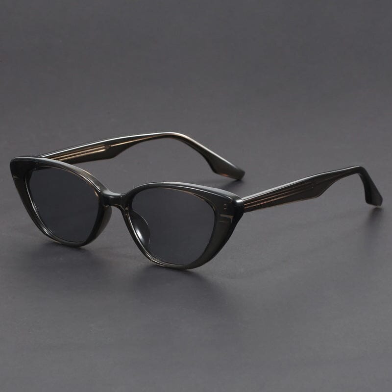Damen Sonnenbrille Cat-Eye | Retro Brille mit Schildpatt-Bügeln blau [ Herrenkollektion - Sonnenbrille - Freizeitbrille ] 231 - Damen Sonnenbrille Cat-Eye Gratti Offiziell Grau 