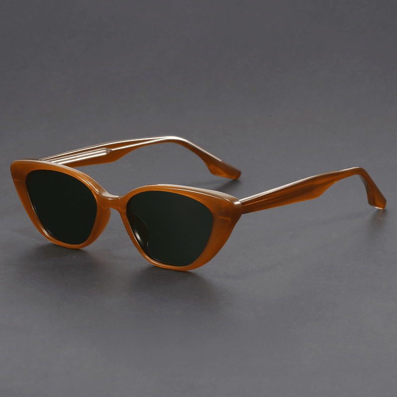 Damen Sonnenbrille Cat-Eye | Retro Brille mit Schildpatt-Bügeln blau [ Herrenkollektion - Sonnenbrille - Freizeitbrille ] 231 - Damen Sonnenbrille Cat-Eye Gratti Offiziell Karamell 