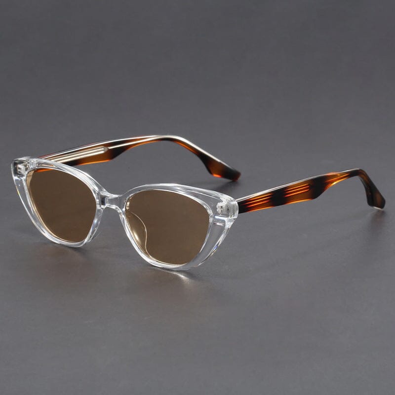 Damen Sonnenbrille Cat-Eye | Retro Brille mit Schildpatt-Bügeln blau [ Herrenkollektion - Sonnenbrille - Freizeitbrille ] 231 - Damen Sonnenbrille Cat-Eye Gratti Offiziell Klar 