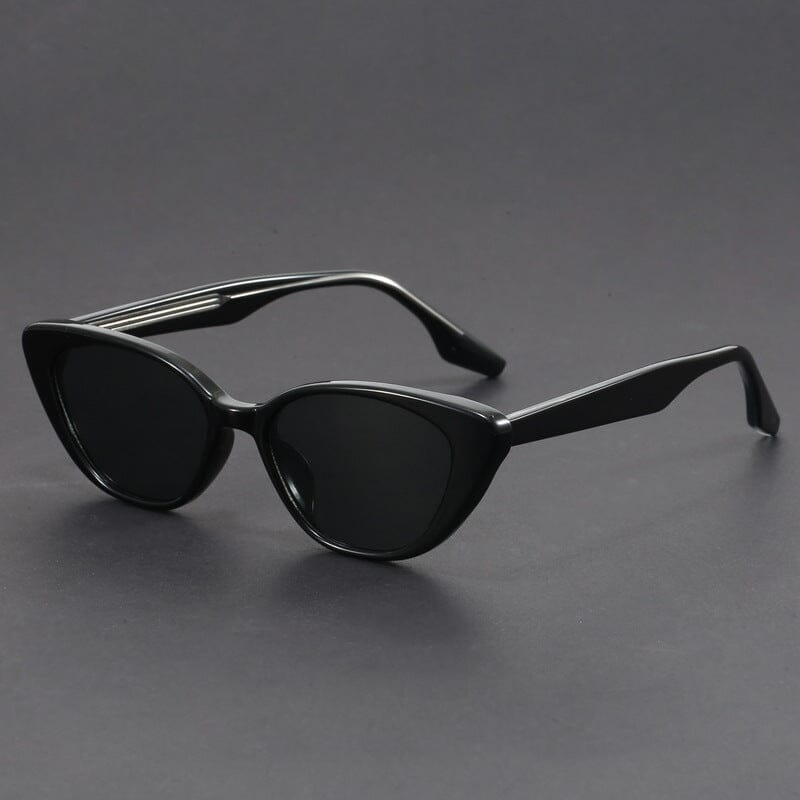 Damen Sonnenbrille Cat-Eye | Retro Brille mit Schildpatt-Bügeln blau [ Herrenkollektion - Sonnenbrille - Freizeitbrille ] 231 - Damen Sonnenbrille Cat-Eye Gratti Offiziell Schwarz 