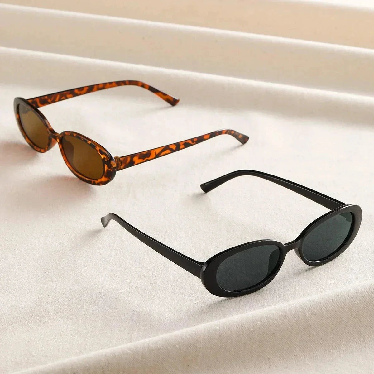Damen Sonnenbrillen Set Retro | Ovale Brillen Schildpatt und Schwarz [ Herrenkollektion - Sonnenbrille - Freizeitbrille ] 224 - Damen Sonnenbrillen Set Retro Gratti Offiziell 