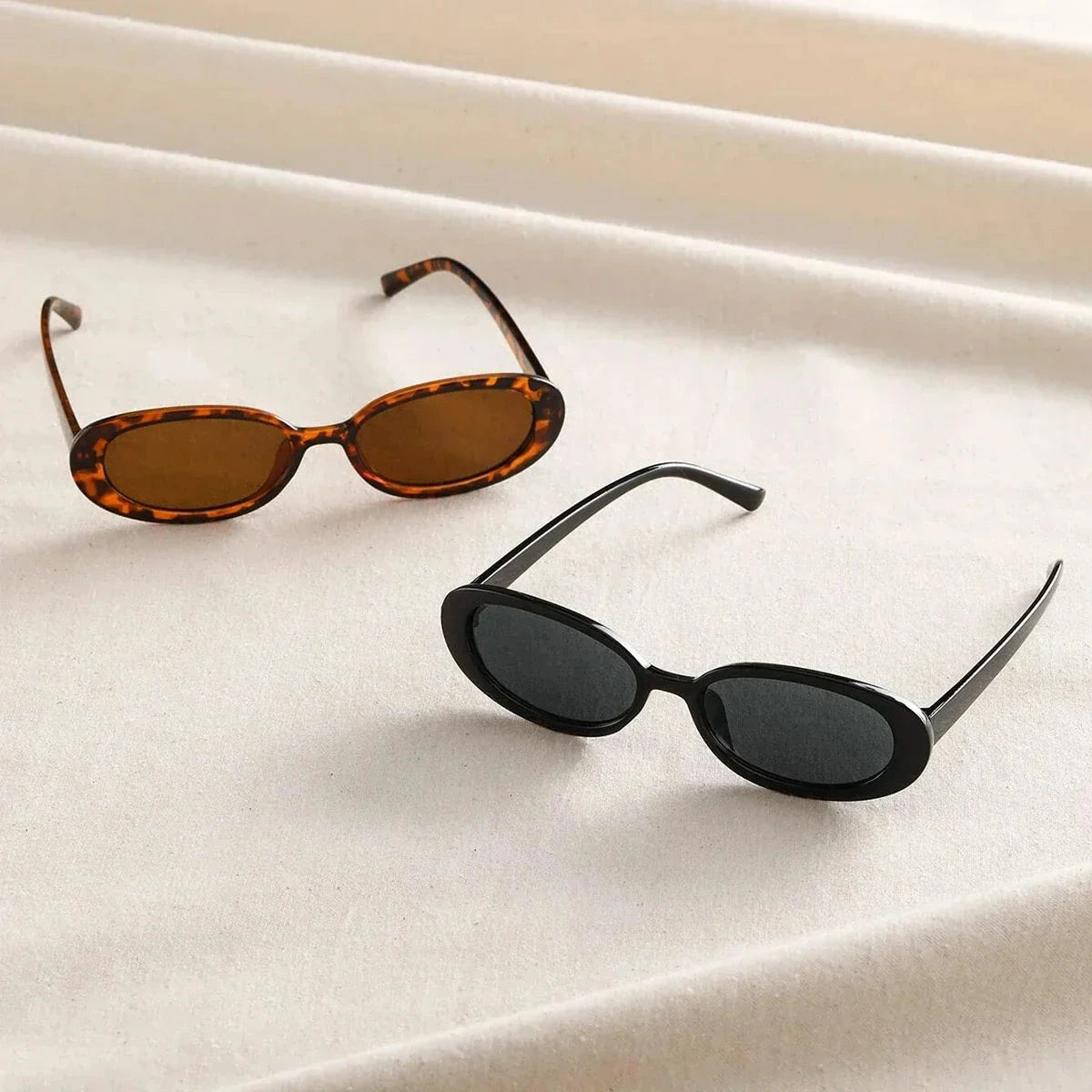 Damen Sonnenbrillen Set Retro | Ovale Brillen Schildpatt und Schwarz [ Herrenkollektion - Sonnenbrille - Freizeitbrille ] 224 - Damen Sonnenbrillen Set Retro Gratti Offiziell 