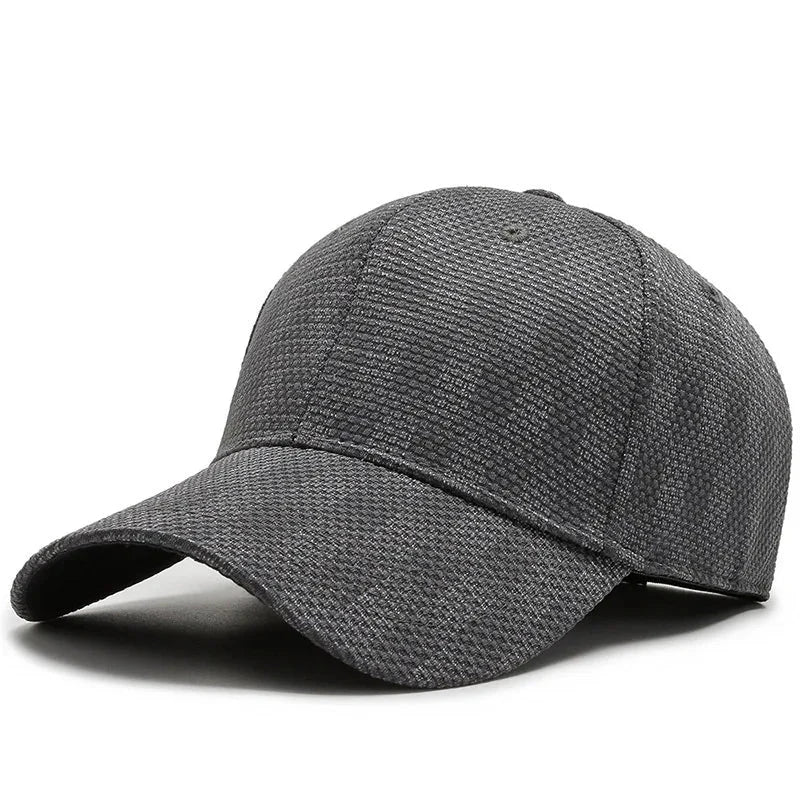 Herren Baseball Cap Kariert | Modische Kappe Schwarz mit Muster [ Herrenkollektion - Caps - Accessoires ] 175 - Herren Baseball Cap Kariert Gratti Paris Grau 