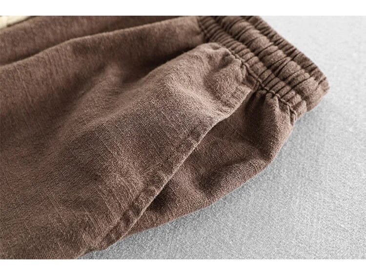 Herren Baumwoll-Leinen Shorts | Bequeme Sommershorts mit Kordelzug [ Herrenkollektion - Shorts - Frühling & Sommer '25 ] 47 - Herren Baumwoll-Leinen Shorts Gratti Paris 