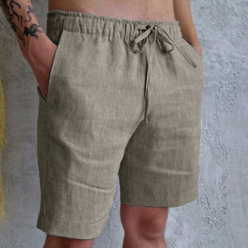 Herren Baumwollshorts mit Kordelzug | Bequeme Sommershorts Freizeithose [ Herrenkollektion - Shorts - Frühling & Sommer '25 ] 21 - Herren Baumwollshorts mit Kordelzug Gratti Paris Grau S 