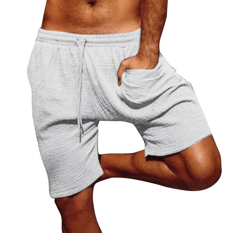 Herren Baumwollshorts mit Kordelzug | Bequeme Strandshorts weiß [ Herrenkollektion - Shorts - Frühling & Sommer '25 ] 97 - Herren Baumwollshorts mit Kordelzug Gratti Paris Weiß S 