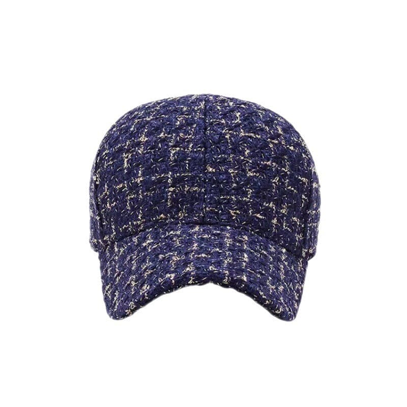 Herren Bouclé Kappe | Strick Baseball Cap Schwarz-Weiß [ Herrenkollektion - Caps - Accessoires ] 183 - Herren Bouclé Kappe Gratti Paris 
