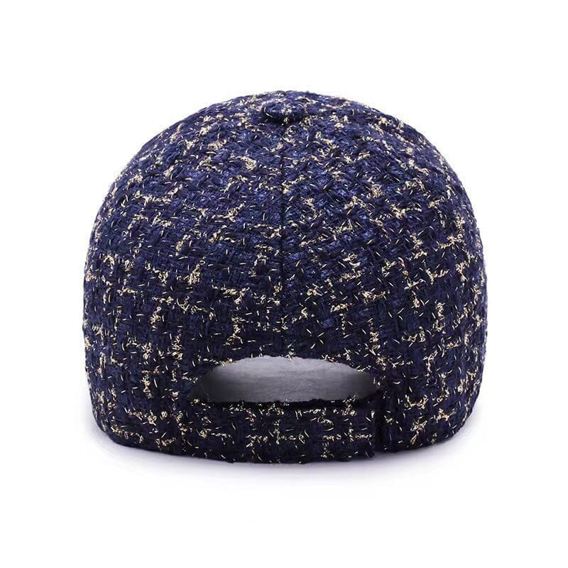 Herren Bouclé Kappe | Strick Baseball Cap Schwarz-Weiß [ Herrenkollektion - Caps - Accessoires ] 183 - Herren Bouclé Kappe Gratti Paris 