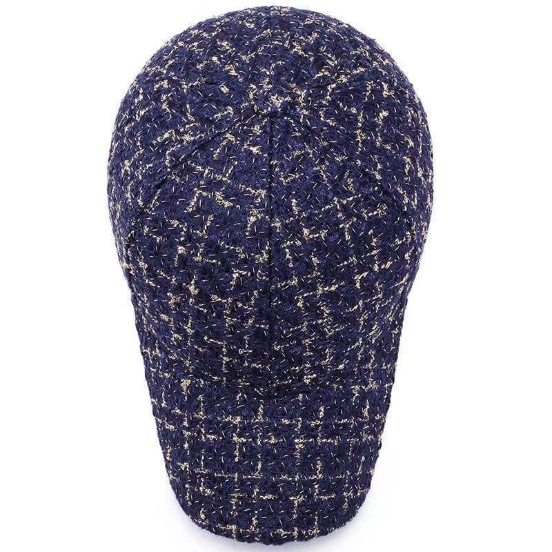 Herren Bouclé Kappe | Strick Baseball Cap Schwarz-Weiß [ Herrenkollektion - Caps - Accessoires ] 183 - Herren Bouclé Kappe Gratti Paris 