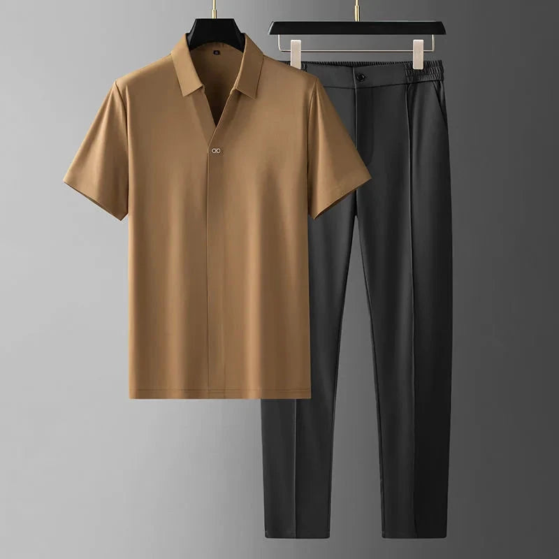 Herren Business Casual Set | Eleganter Freizeitanzug Herrenkollektion - Leinensets - Elegante Schuhe ] 52 - Herren Business Casual Set Gratti Paris 