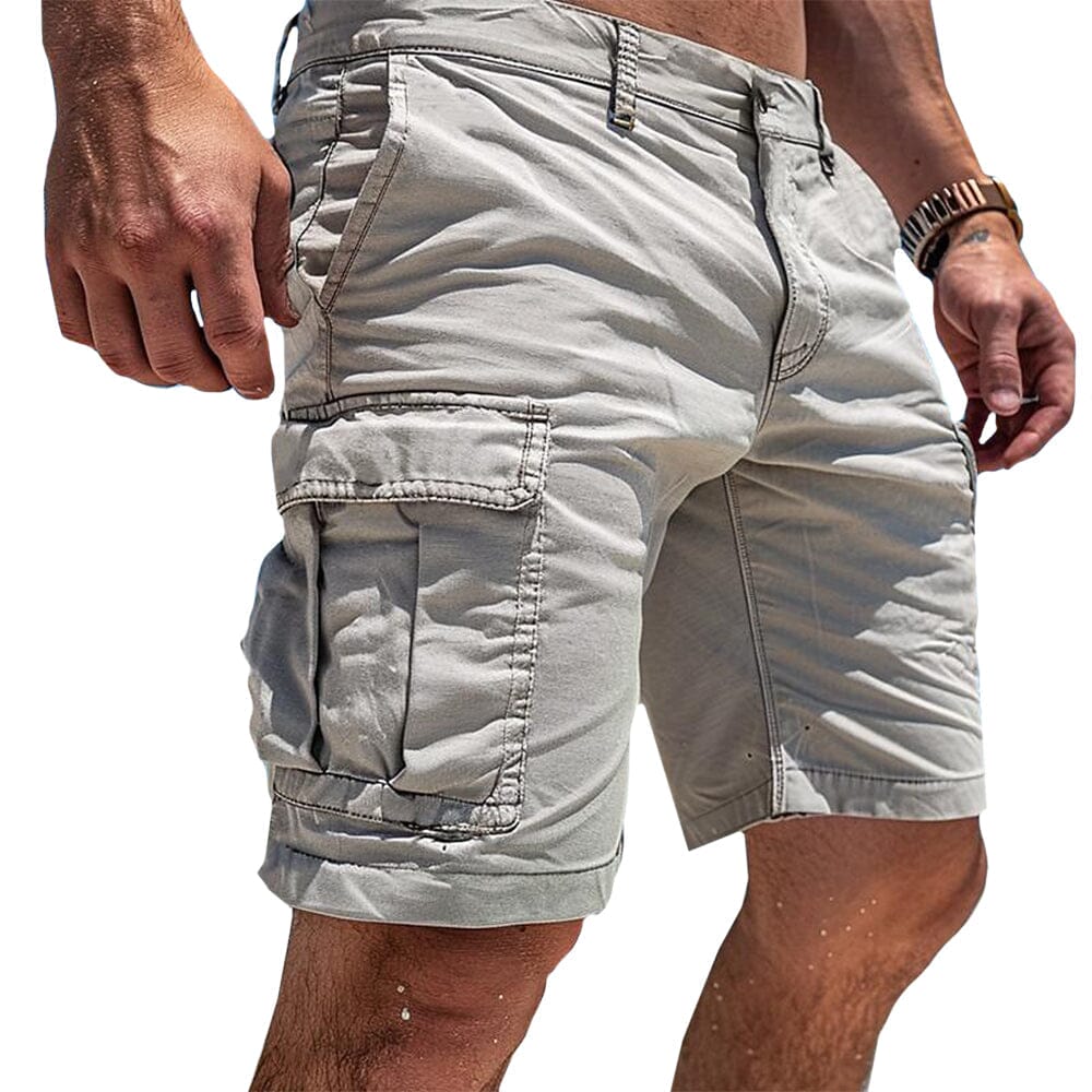 Herren Cargo Shorts Sommerhose | Bequeme Shorts mit Seitentaschen [ Herrenkollektion - Shorts - Frühling & Sommer '25 ] 36 - Herren Cargo Shorts Sommerhose Gratti Paris Grau S 