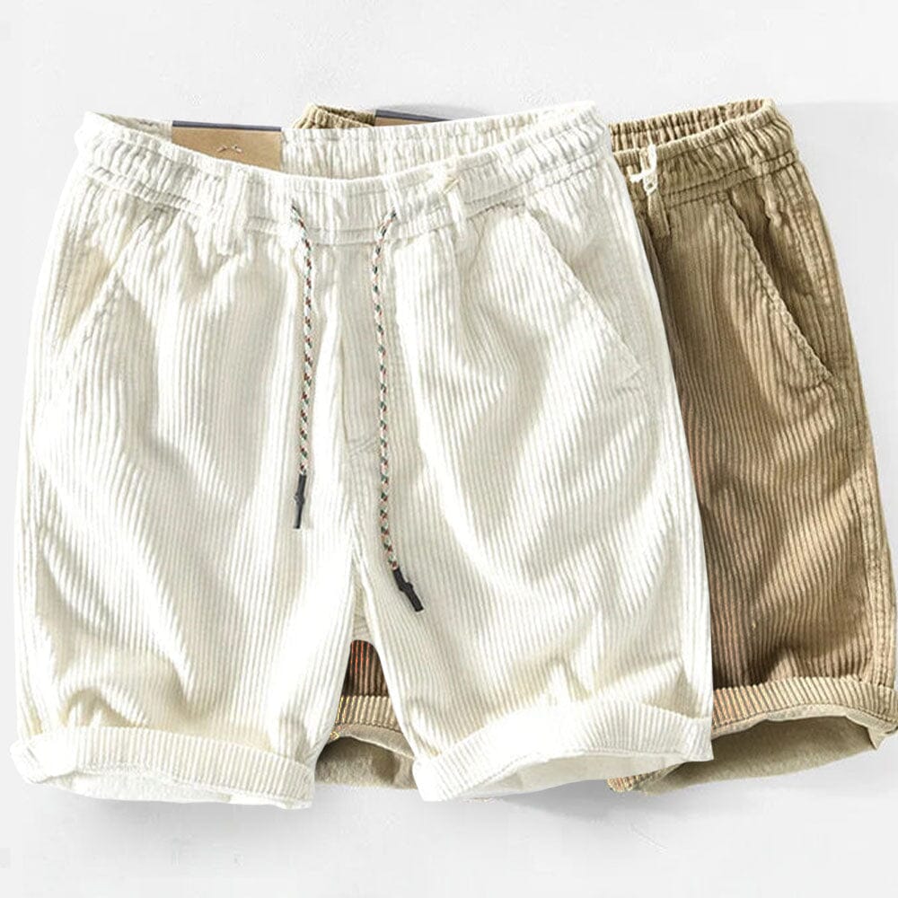Herren Cordshorts mit Kordelzug | Bequeme Baumwoll-Sommershorts [ Herrenkollektion - Shorts - Frühling & Sommer '25 ] 1 - Herren Cordshorts mit Kordelzug Gratti Paris 
