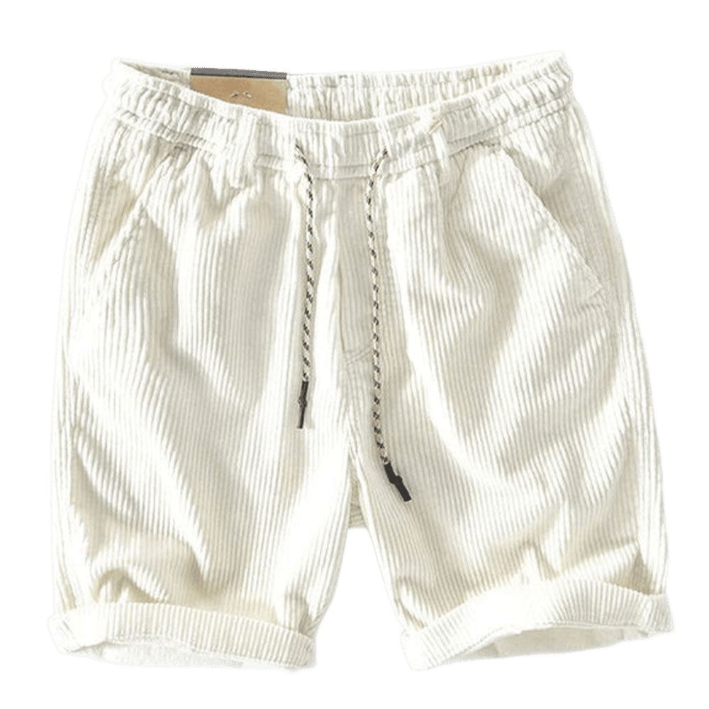 Herren Cordshorts mit Kordelzug | Bequeme Baumwoll-Sommershorts [ Herrenkollektion - Shorts - Frühling & Sommer '25 ] 1 - Herren Cordshorts mit Kordelzug Gratti Paris 