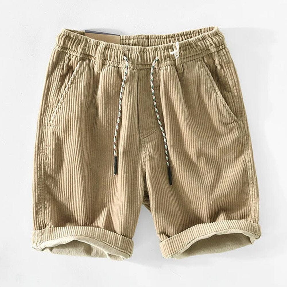 Herren Cordshorts mit Kordelzug | Bequeme Baumwoll-Sommershorts [ Herrenkollektion - Shorts - Frühling & Sommer '25 ] 1 - Herren Cordshorts mit Kordelzug Gratti Paris Beige S 