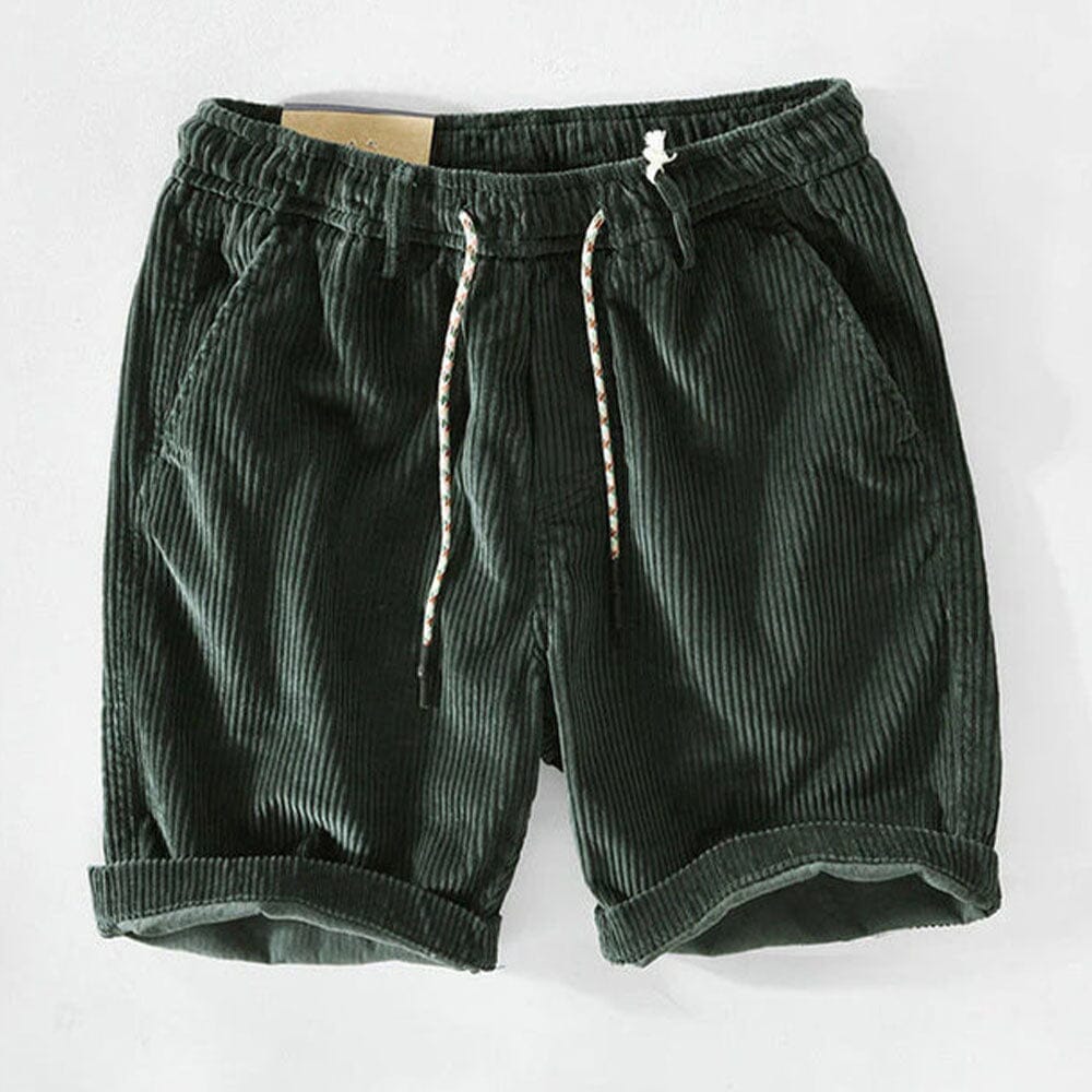 Herren Cordshorts mit Kordelzug | Bequeme Baumwoll-Sommershorts [ Herrenkollektion - Shorts - Frühling & Sommer '25 ] 1 - Herren Cordshorts mit Kordelzug Gratti Paris Schwarz S 