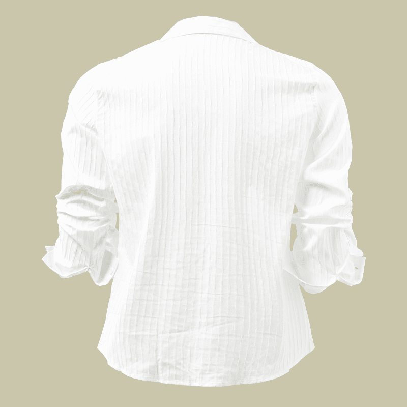 Herren Hemd gestreift Slim Fit | Lässiges Langarmhemd mit Struktur weiß [ Herrenkollektion - Langarmhemden - Sommerlangarm ] 134 - Herren Hemd gestreift Slim Fit Gratti Paris 