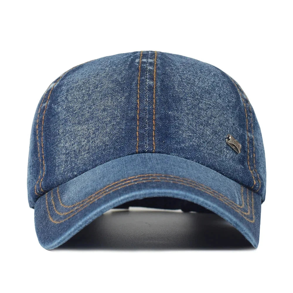 Herren Jeans Cap Washed Look | Lässige Baseball Kappe verstellbar blau [ Herrenkollektion - Caps - Accessoires ] 177 - Herren Jeans Cap Washed Look Gratti Paris 