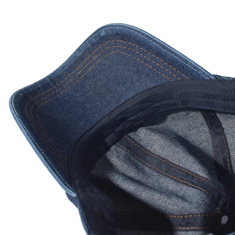 Herren Jeans Cap Washed Look | Lässige Baseball Kappe verstellbar blau [ Herrenkollektion - Caps - Accessoires ] 177 - Herren Jeans Cap Washed Look Gratti Paris 