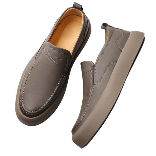Herren Leder Loafer | Elegante Slipper mit Plateau Sohle weiß [ Herrenkollektion - Schuhe - Elegante Schuhe ] 285 - Herren Leder Loafer Gratti Offiziell 