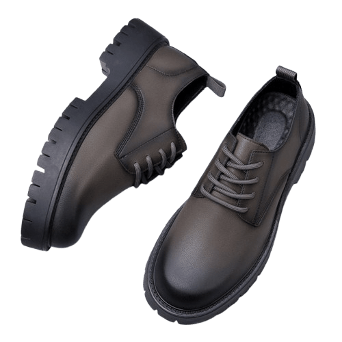Herren Leder Schuhe | Robuste Casual Schuhe mit Chunky Sohle grau [ Herrenkollektion - Schuhe - Elegante Schuhe ] 268 - Herren Leder Schuhe Gratti Offiziell 