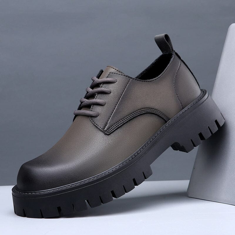 Herren Leder Schuhe | Robuste Casual Schuhe mit Chunky Sohle grau [ Herrenkollektion - Schuhe - Elegante Schuhe ] 268 - Herren Leder Schuhe Gratti Offiziell 