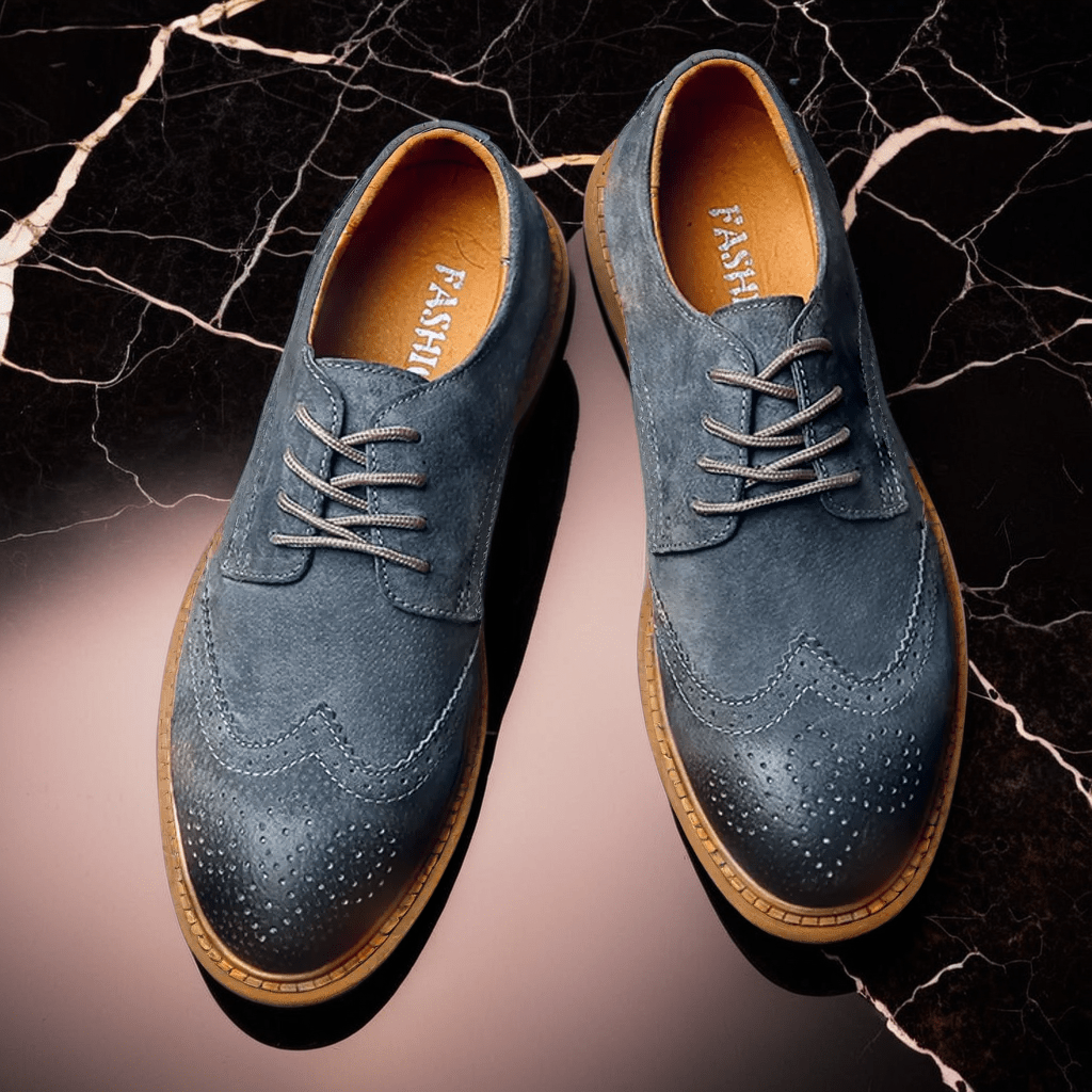 Herren Leder Sneaker Brogue | Elegante Casualschuhe schwarz [ Herrenkollektion - Schuhe - Elegante Schuhe ] 263 - Herren Leder Sneaker Brogue Gratti Offiziell 
