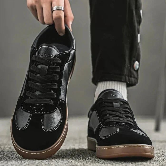 Herren Leder Sneaker | Lässige Freizeitschuhe mit Gummisohle beige [ Herrenkollektion - Schuhe - Turnschuhe ] 253 - Herren Leder Sneaker Gratti Offiziell 