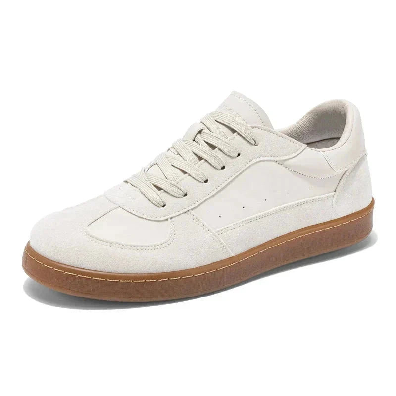 Herren Leder Sneaker | Lässige Freizeitschuhe mit Gummisohle beige [ Herrenkollektion - Schuhe - Turnschuhe ] 253 - Herren Leder Sneaker Gratti Offiziell 