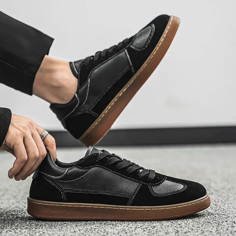 Herren Leder Sneaker | Lässige Freizeitschuhe mit Gummisohle beige [ Herrenkollektion - Schuhe - Turnschuhe ] 253 - Herren Leder Sneaker Gratti Offiziell 