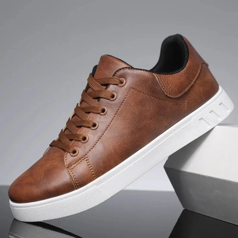 Herren Leder Sneaker | Lässige Schnürschuhe braun [ Herrenkollektion - Schuhe - Turnschuhe ] 272 - Herren Leder Sneaker Gratti Offiziell Braun 7 