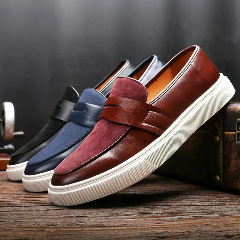 Herren Leder Sneaker | Lässige Schnürschuhe schwarz [ Herrenkollektion - Schuhe - Turnschuhe ] 283 - Herren Leder Sneaker Gratti Offiziell 
