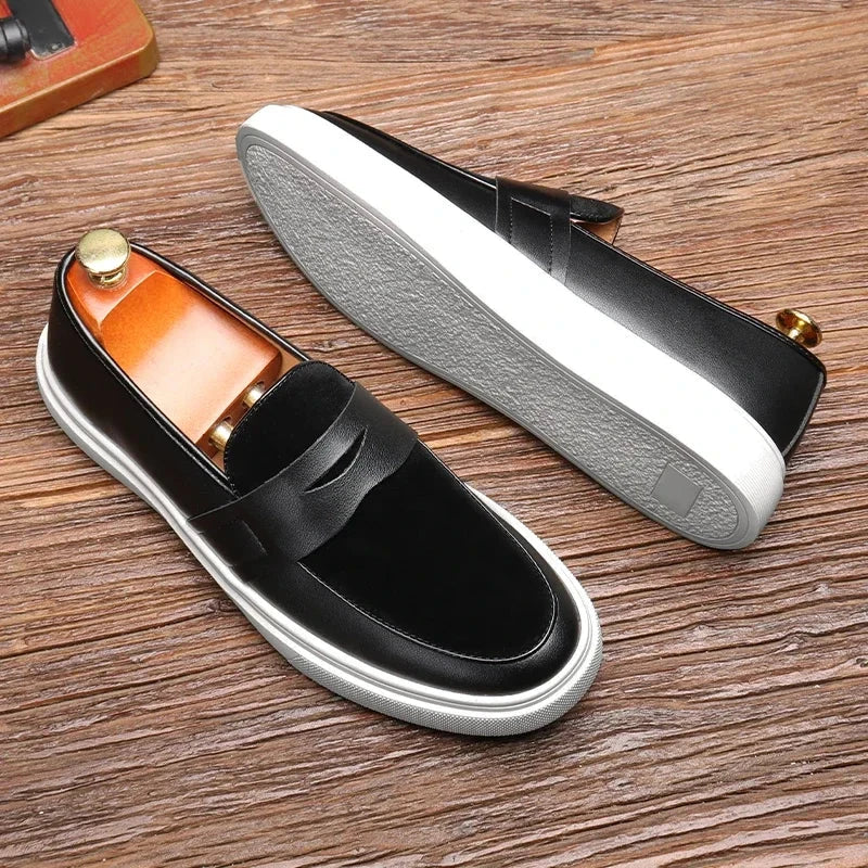 Herren Leder Sneaker | Lässige Schnürschuhe schwarz [ Herrenkollektion - Schuhe - Turnschuhe ] 283 - Herren Leder Sneaker Gratti Offiziell 