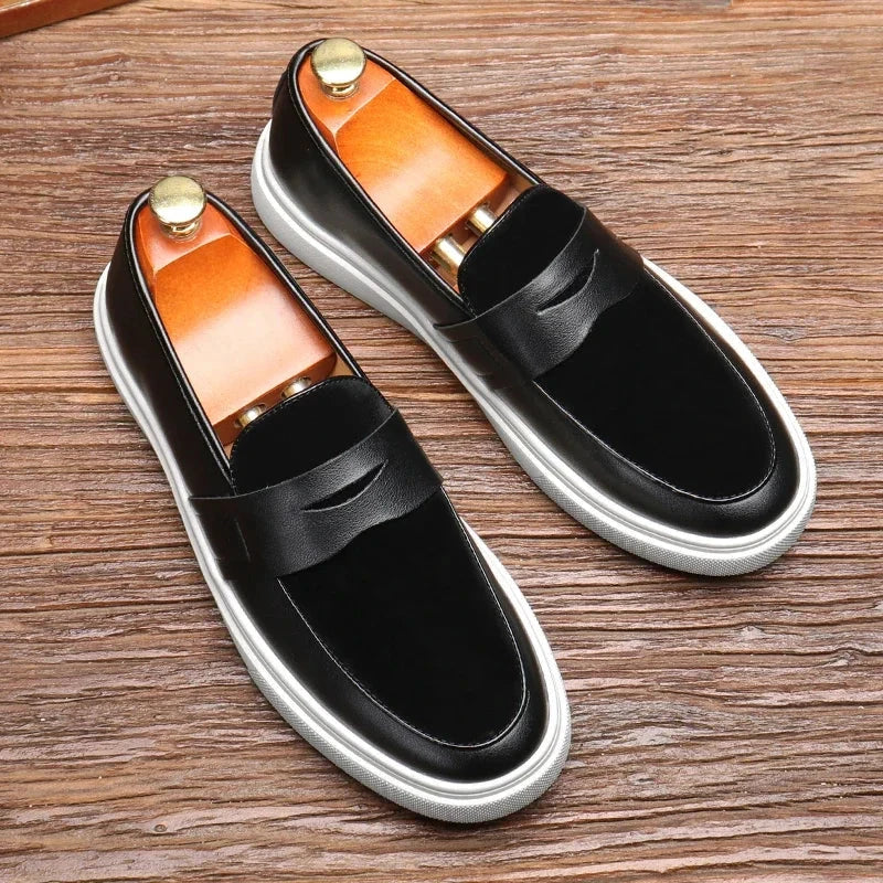 Herren Leder Sneaker | Lässige Schnürschuhe schwarz [ Herrenkollektion - Schuhe - Turnschuhe ] 283 - Herren Leder Sneaker Gratti Offiziell Schwarz 6 
