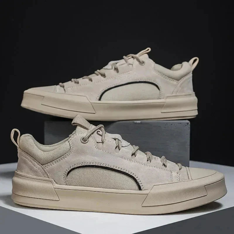 Herren Leder Sneaker | Robuste Freizeitschuhe [ Herrenkollektion - Schuhe - Turnschuhe ] 247 - Herren Leder Sneaker Gratti Offiziell Sand 11.5 