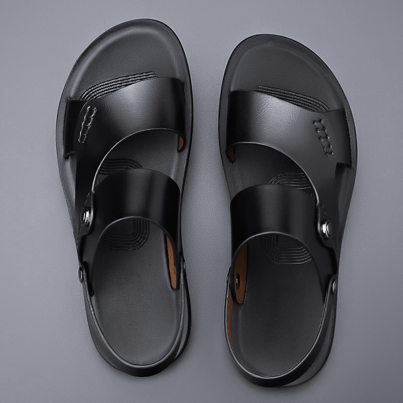 Herren Ledersandalen Echtleder | Bequeme Sandalen mit Knöchelriemen braun [ Herrenkollektion - Schuhe - Sandalen ] 273 - Herren Ledersandalen Echtleder Gratti Offiziell 