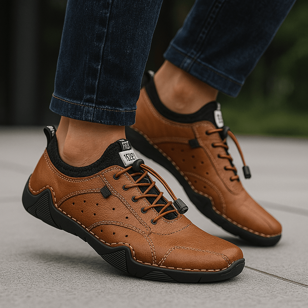 Herren Lederschuhe Casual | Robuste Freizeitschuhe braun [ Herrenkollektion - Schuhe - Elegante Schuhe ] 254 - Herren Lederschuhe Casual Gratti Offiziell 