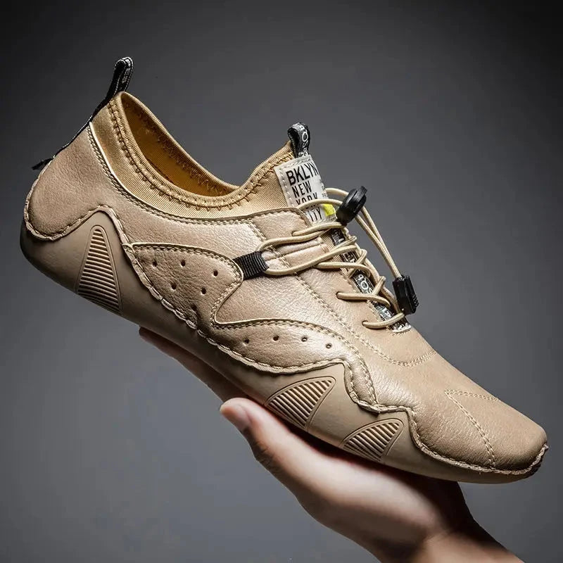 Herren Lederschuhe Casual | Robuste Freizeitschuhe braun [ Herrenkollektion - Schuhe - Elegante Schuhe ] 254 - Herren Lederschuhe Casual Gratti Offiziell 
