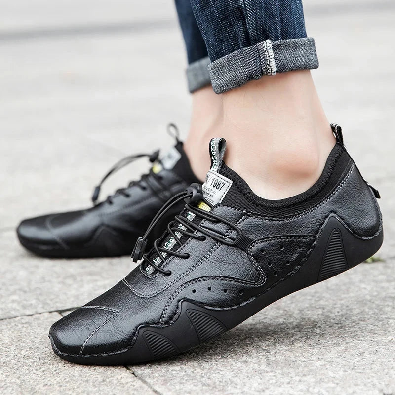 Herren Lederschuhe Casual | Robuste Freizeitschuhe braun [ Herrenkollektion - Schuhe - Elegante Schuhe ] 254 - Herren Lederschuhe Casual Gratti Offiziell 