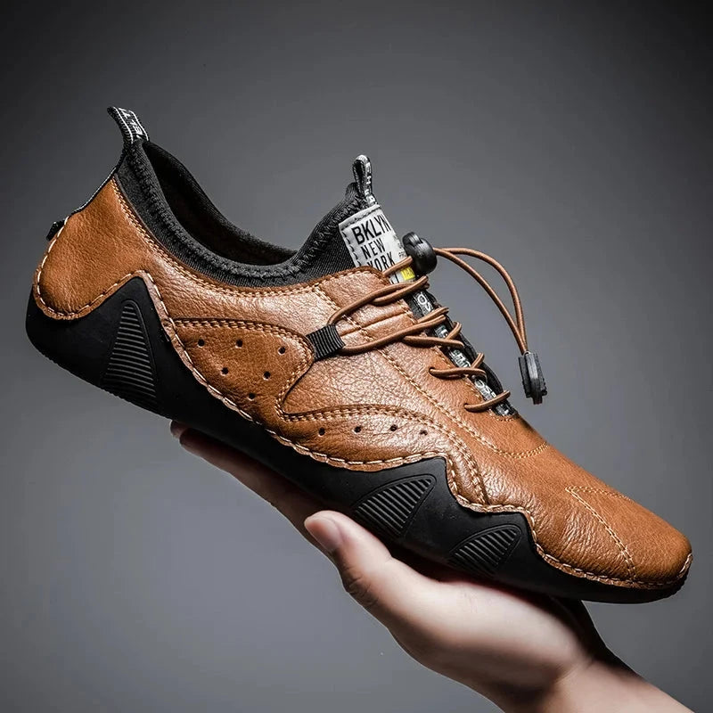 Herren Lederschuhe Casual | Robuste Freizeitschuhe braun [ Herrenkollektion - Schuhe - Elegante Schuhe ] 254 - Herren Lederschuhe Casual Gratti Offiziell 