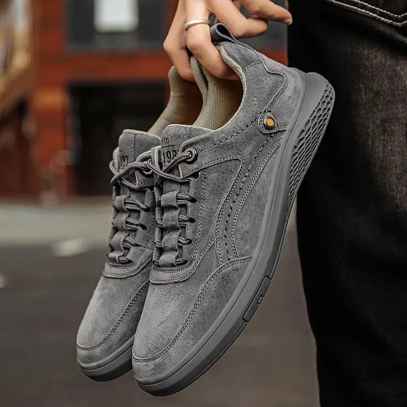 Herren Lederschuhe Vintage | Lässige Sneaker mit Gummisohle braun [ Herrenkollektion - Schuhe - Turnschuhe ] 255 - Herren Lederschuhe Vintage Gratti Offiziell 