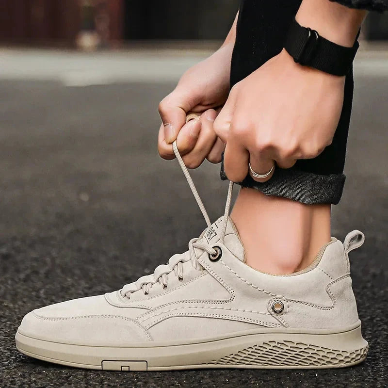 Herren Lederschuhe Vintage | Lässige Sneaker mit Gummisohle braun [ Herrenkollektion - Schuhe - Turnschuhe ] 255 - Herren Lederschuhe Vintage Gratti Offiziell 
