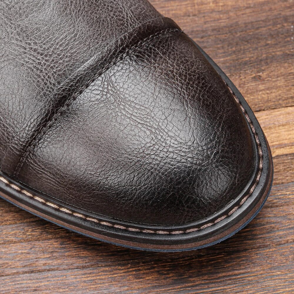 Herren Lederstiefel Rustikaler Stil | Robuste Worker Boots braun [ Herrenkollektion - Schuhe - Elegante Schuhe ] 286 - Herren Lederstiefel Rustikaler Stil Gratti Offiziell 