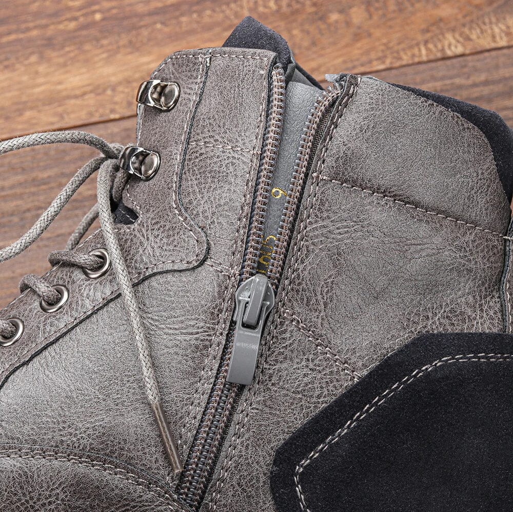 Herren Lederstiefel Rustikaler Stil | Robuste Worker Boots braun [ Herrenkollektion - Schuhe - Elegante Schuhe ] 286 - Herren Lederstiefel Rustikaler Stil Gratti Offiziell 