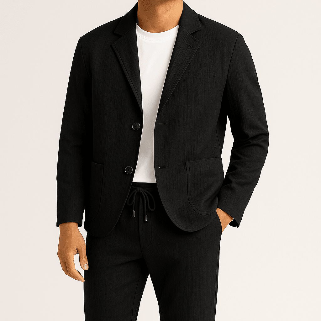 Herren Leinen Blazer Set weiß | Lässiger Sommeranzug für Business Casual [ Herrenkollektion - Leinensets - Jacken ] 297 - Herren Leinen Blazer Set weiß Gratti Offiziell 