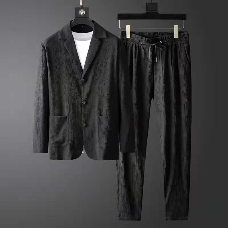 Herren Leinen Blazer Set weiß | Lässiger Sommeranzug für Business Casual [ Herrenkollektion - Leinensets - Jacken ] 297 - Herren Leinen Blazer Set weiß Gratti Offiziell 