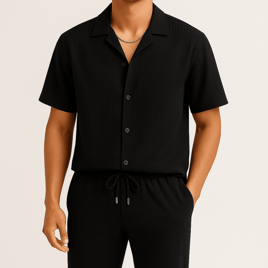 Herren Leinen Set Kurzarm | Lässiges Sommer Outfit weiß [ Herrenkollektion - Leinensets - Frühling & Sommer '25 ] 288 - Herren Leinen Set Kurzarm Gratti Offiziell 