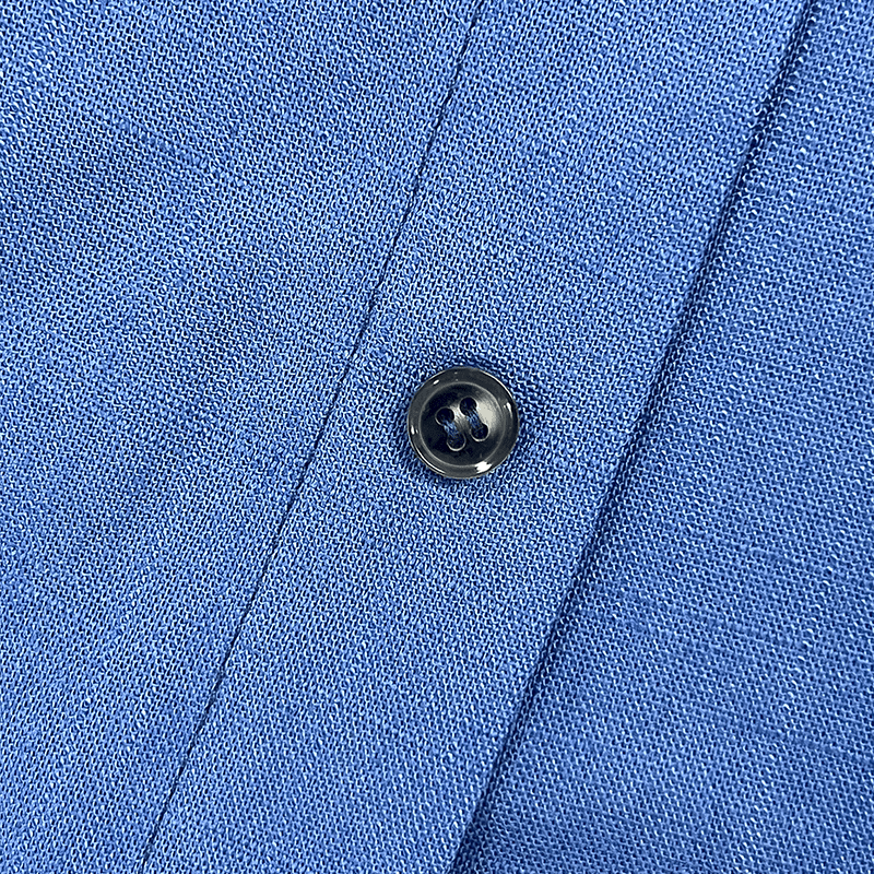 Herren Leinenhemd Langarm | Atmungsaktives Sommerhemd blau [ Herrenkollektion - Leinenhemden - Langarmhemden ] 161 - Herren Leinenhemd Langarm Gratti Paris 