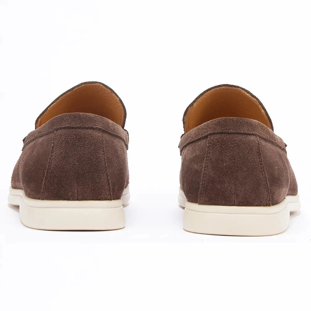 Herren Loafer Wildleder | Bequeme Slipper in Beige [ Herrenkollektion - Schuhe - Elegante Schuhe ] 46 - Herren Loafer Wildleder Gratti Paris 