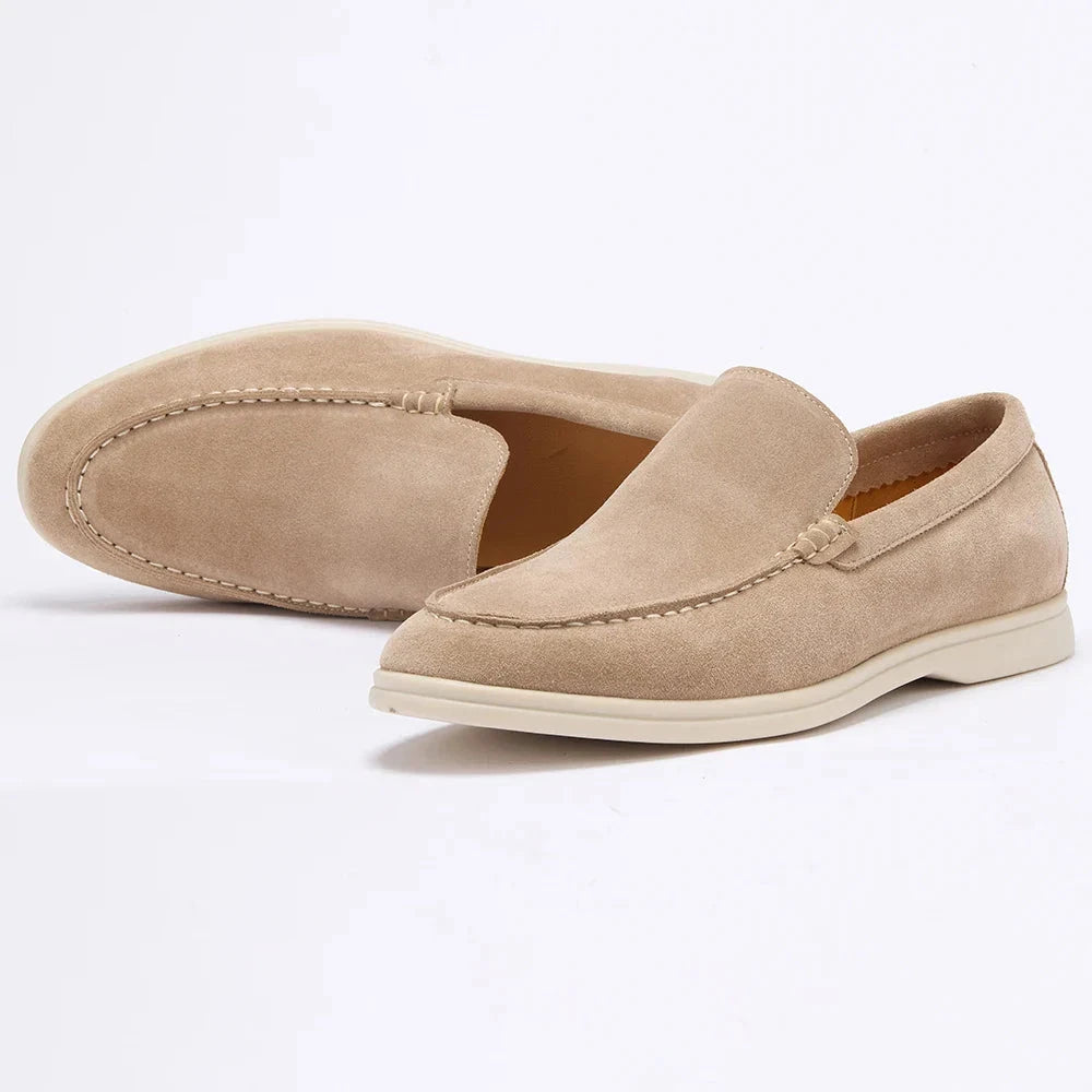 Herren Loafer Wildleder | Bequeme Slipper in Beige [ Herrenkollektion - Schuhe - Elegante Schuhe ] 46 - Herren Loafer Wildleder Gratti Paris Hellbraunes Wildleder 5 